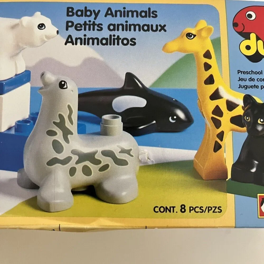 Vintage LEGO Duplo 2659 Baby Animals New NIB Sealed 1996 Penguin Orca Seal Bear